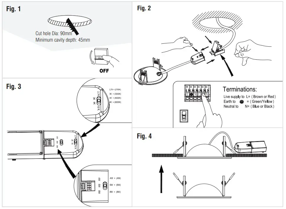 saxby lighting Shield360 4CCT Tri Wattage Downlight - icon 3