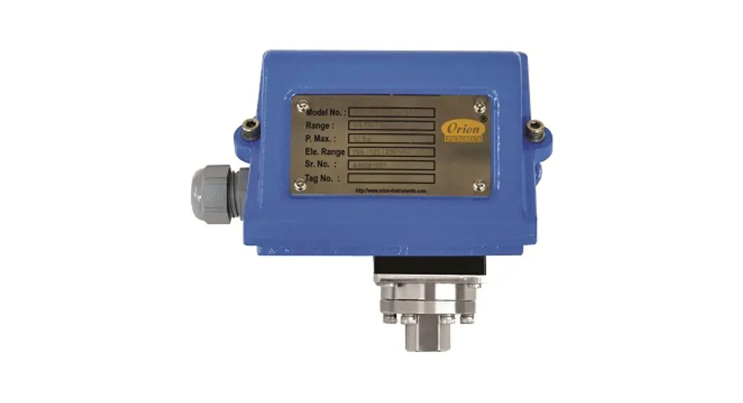 Orion Instruments Mt Series Hydraulic Diaphragm Switch Instruction Manual