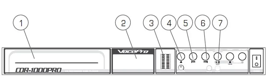 VocoPro CDR-1000 Pro Professional Single Space CD Recorder and Player-fig- (12)