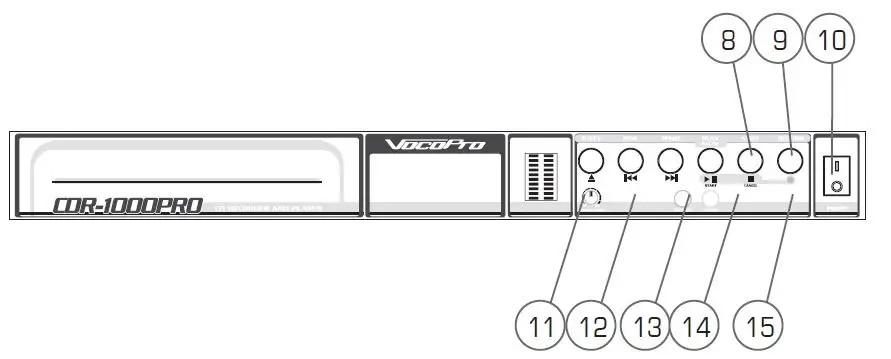 VocoPro CDR-1000 Pro Professional Single Space CD Recorder and Player-fig- (13)