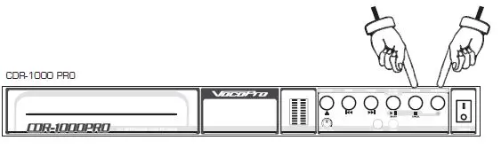VocoPro CDR-1000 Pro Professional Single Space CD Recorder and Player-fig- (15)