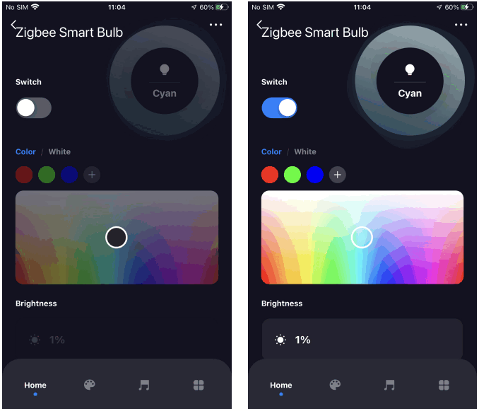 Moes ZB TDA9 RCW E27 MS Smart Light Bulb - automation