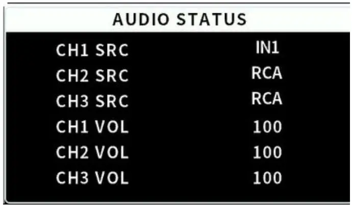 1Audio Settings