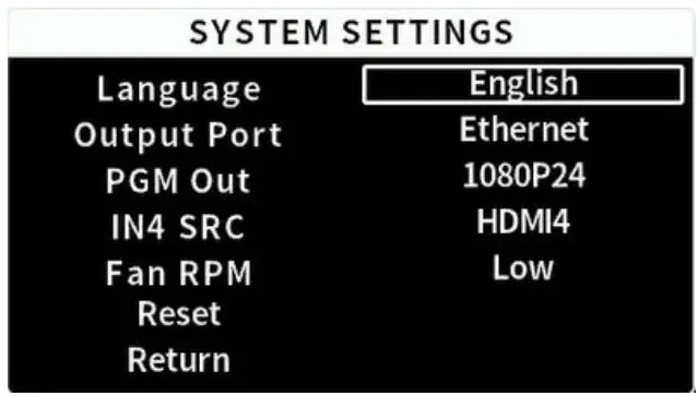System Settings