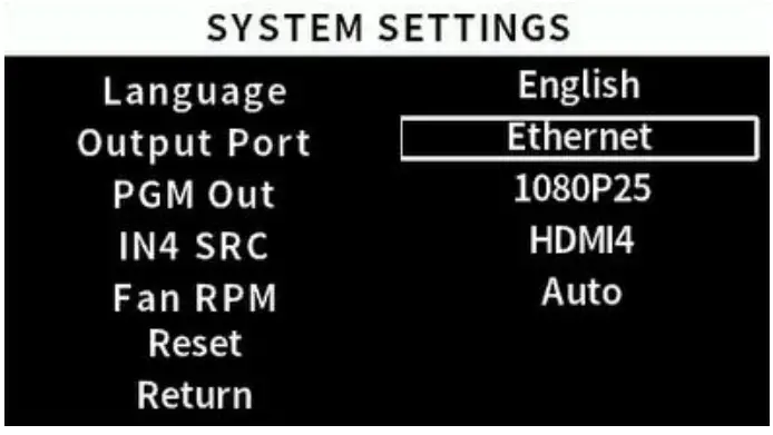 System Settings
