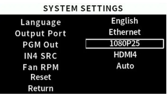 System Settings