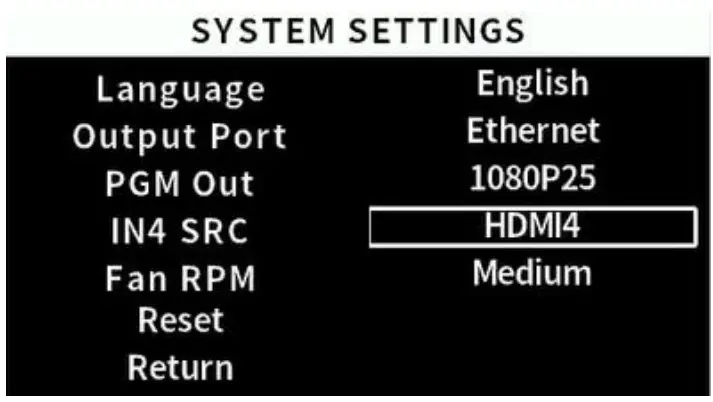 System Settings
