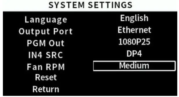 System Settings