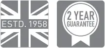 ESTD 1958 2 Year guarantee