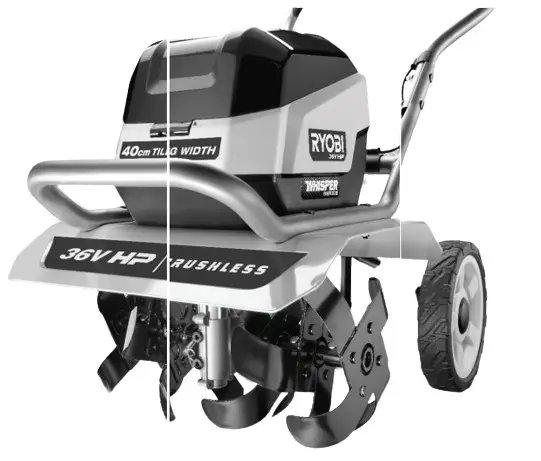 R36XCLV10 36V HP Brushless 40cm Front Tine Cultivator Kit