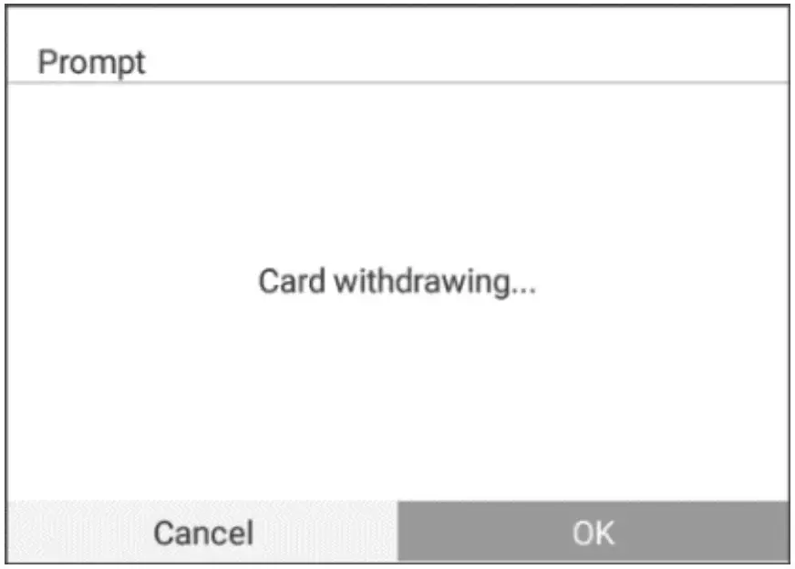 Card Withdrawing