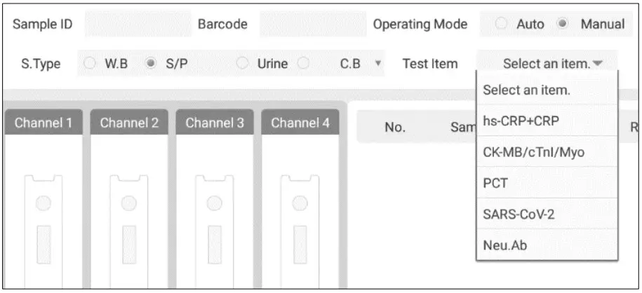 Manually select a test item