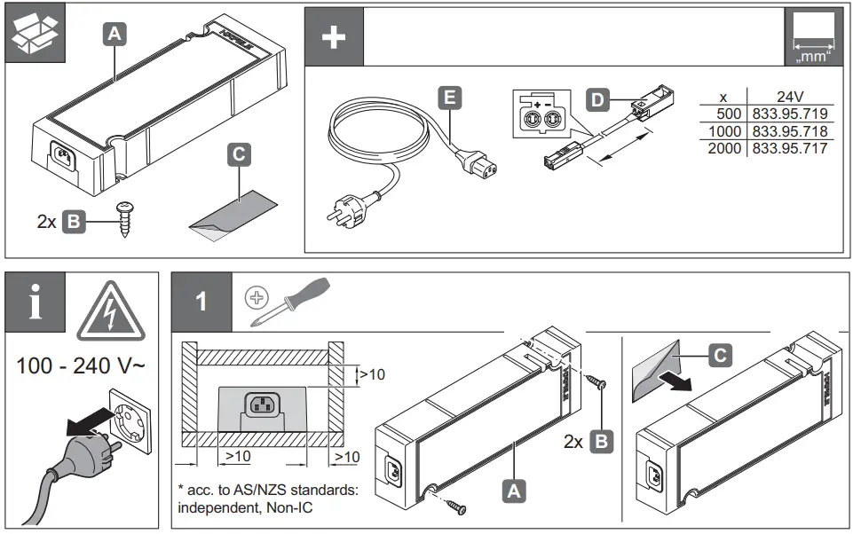 HAFELE 833.95.012 24V LED Driver Constant Voltage - fig 1