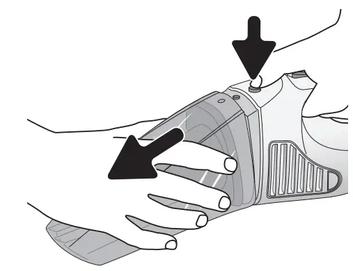 5 Maintaining the appliance Emptying the dust bin