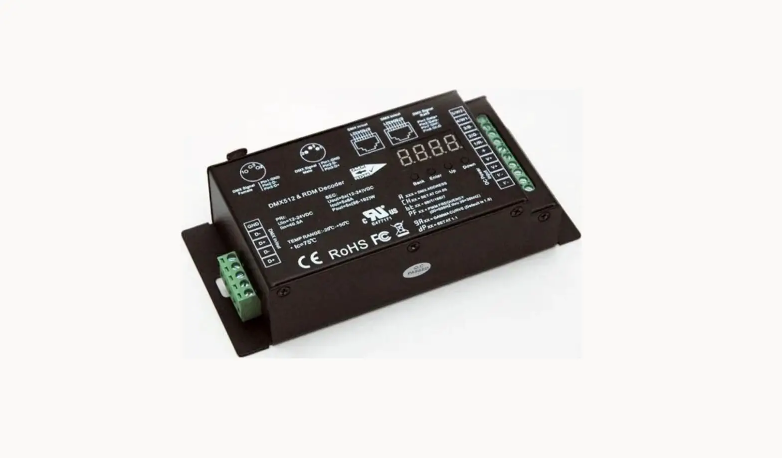 Led World H-dmx2108a-5m-3 16 Bit Color Decoder Owner's Manual