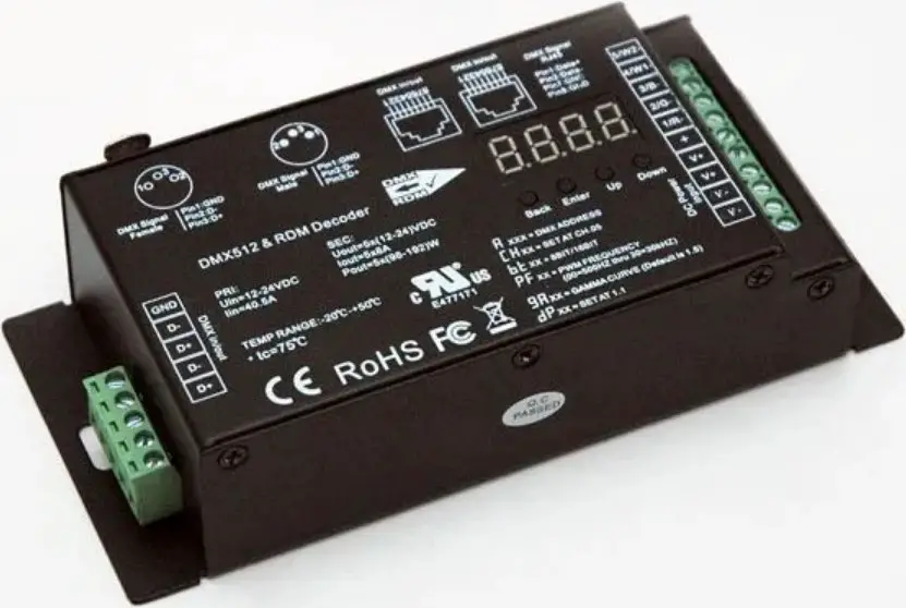 LED WORLD H-DMX2108A-5M-3 16 bit Color Decoder