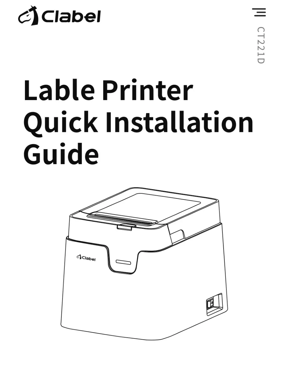 Clabel CT221D Label Printer Installation Guide