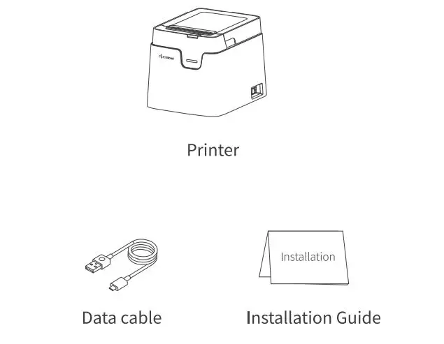 Clabel CT221D Label Printer - UNPACKING CHECKLIST
