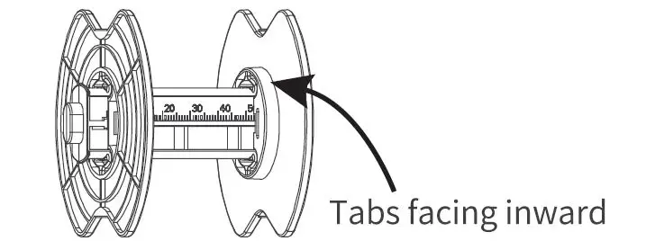 Clabel CT221D Label Printer - When loading 1.5 (40mm) paper cores