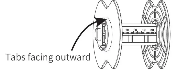 Clabel CT221D Label Printer - When loading l (25mm) paper cores