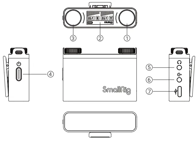 SmallRig 3487LEQI Forevala W60 Wireless Microphone - Receiver