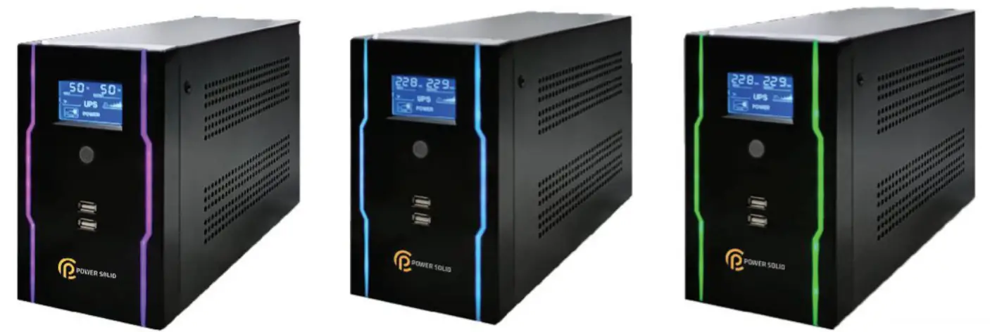 POWER SOLID PS-PGU1000V2B7T Line Interactive Gaming UPS -