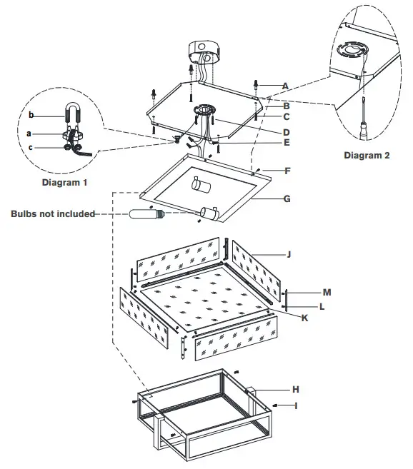 VISUAL COMFORT S4196 Halle 17 Flush Mount - ASSEMBLY INSTRUCTIONS