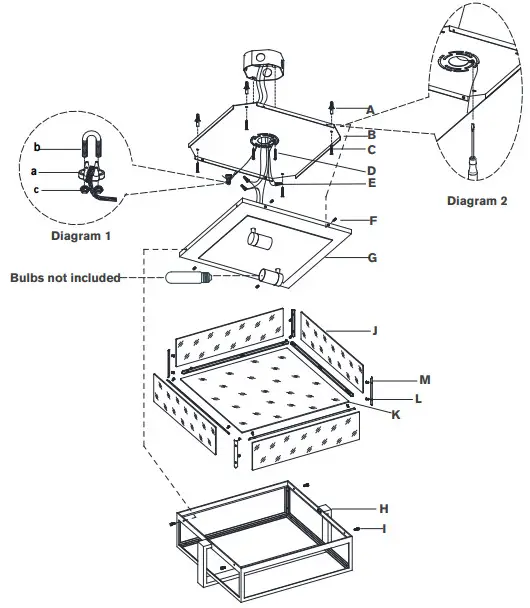 VISUAL COMFORT S4196 Halle 17 Flush Mount - NSTRUCTIONS