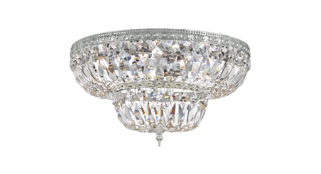 Crystorama 718-ch-cl-s Four Light Ceiling Mount Instruction Manual