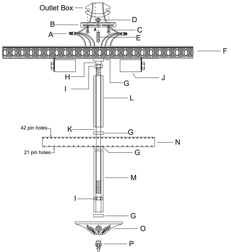 CRYSTORAMA 718-CH-CL-S Four Light Ceiling Mount - Wire Connector