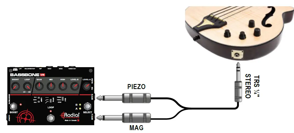Radial engineering BASSBONE-V2 2-ch Bass Preamp and DI Pedal 21