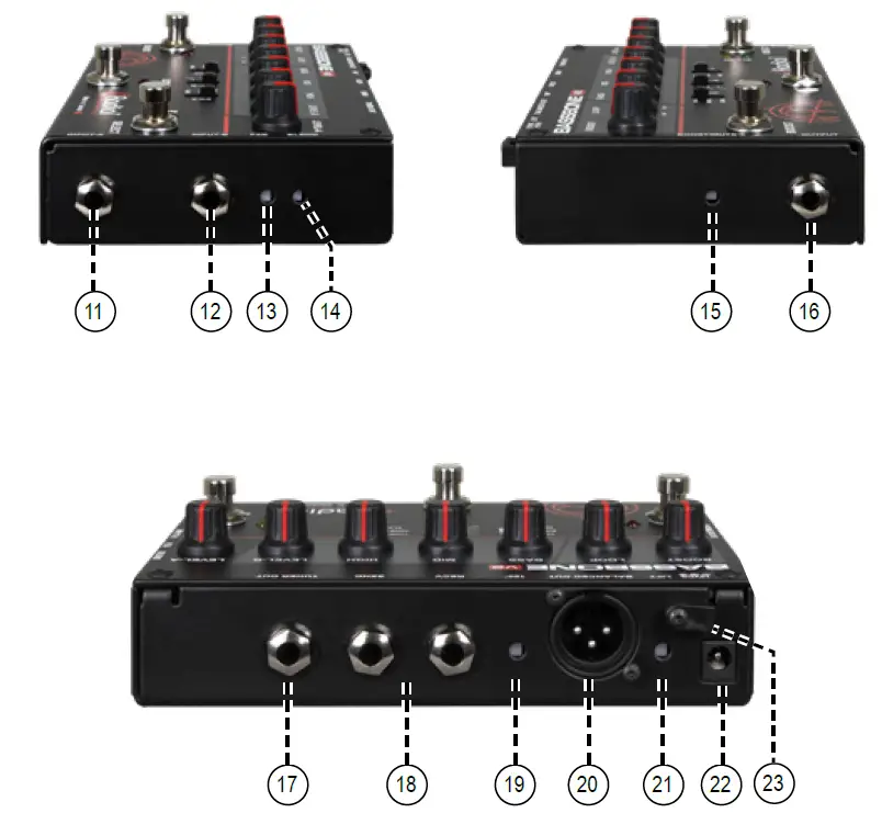 Radial engineering BASSBONE-V2 2-ch Bass Preamp and DI Pedal 6