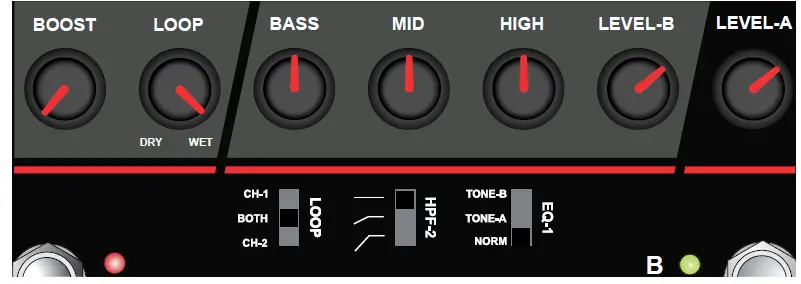 Radial engineering BASSBONE-V2 2-ch Bass Preamp and DI Pedal 7