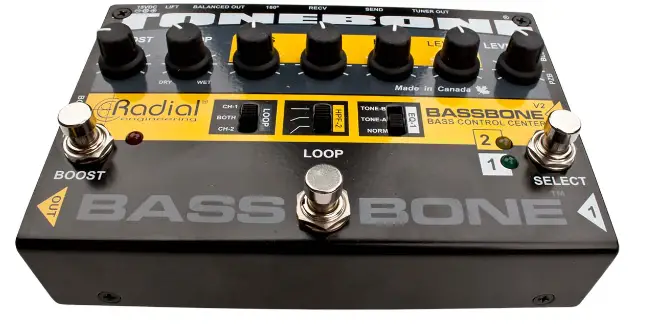 Radial engineering BASSBONE-V2 2-ch Bass Preamp and DI Pedal