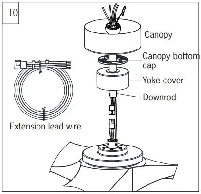 MONTE CARLO 3CLNCSM52MBK Collins Coastal Smart 52 Inch Ceiling Fan - bottom cap