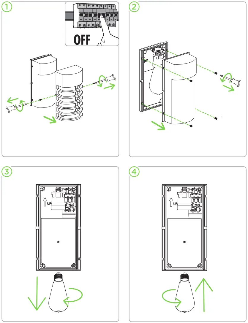 LUTEC 5207601012 Fulton Outdoor Wall Washer Light - Bulb Change