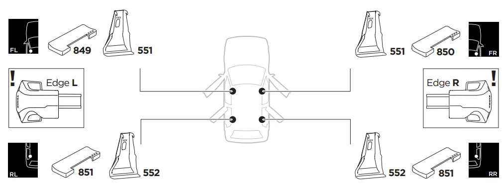 THULE-Kit-145301-Custom-Fit-Kit-for-Roof-Rack-System-for-HYUNDAI-Ioniq-5-fig 3