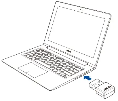 ASUS AX55 Nano Dual Band USB Wifi Adapter - Insert USB