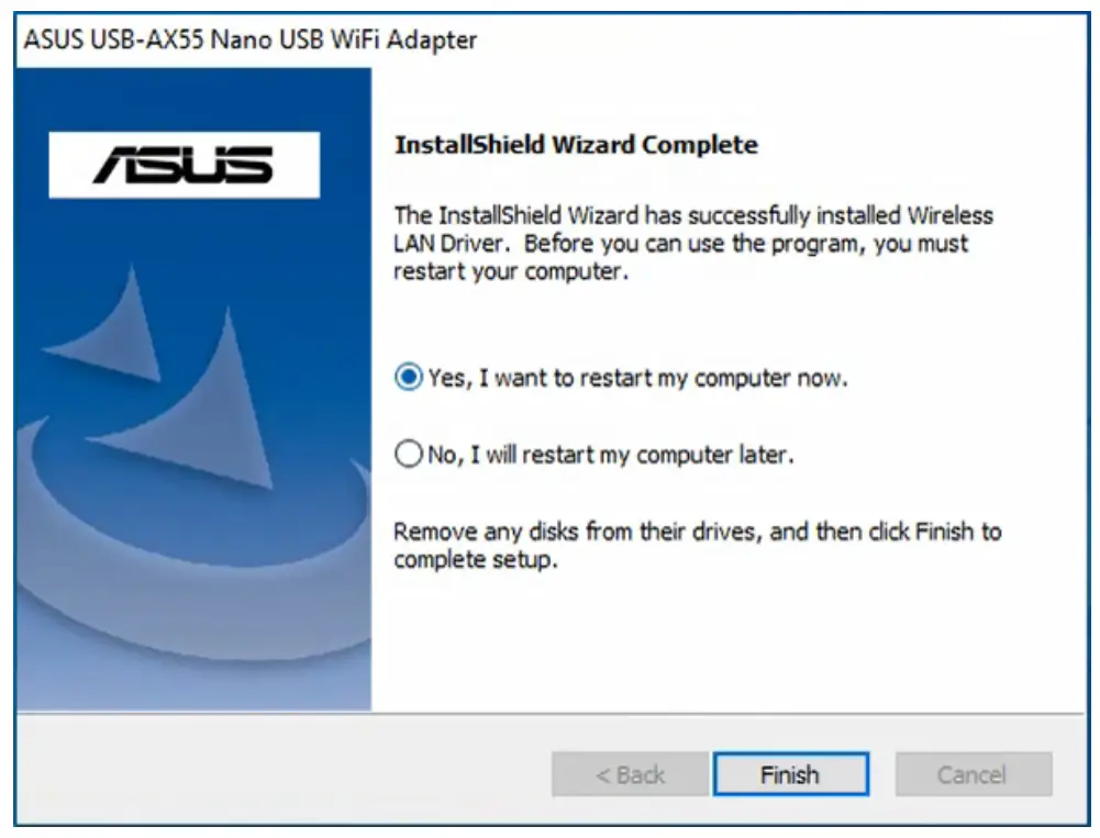 ASUS AX55 Nano Dual Band USB Wifi Adapter - Setup