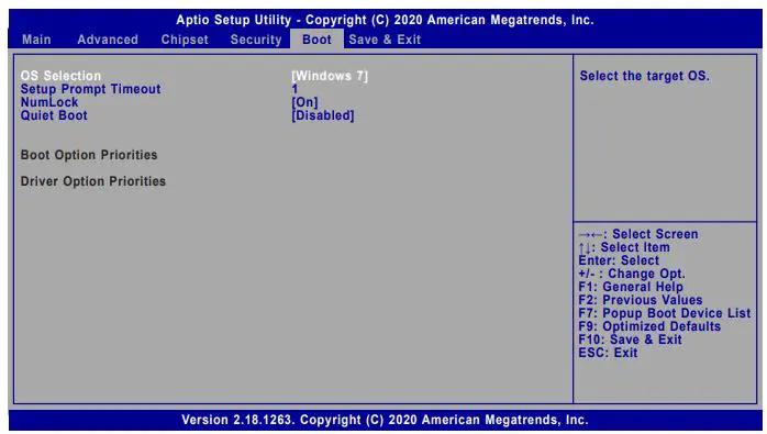 DFI AL253 4 Inch SBC Industrial Motherboard User Manual - Boot