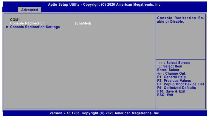 DFI AL253 4 Inch SBC Industrial Motherboard User Manual - Console Redirection
