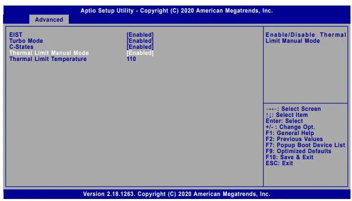DFI AL253 4 Inch SBC Industrial Motherboard User Manual - EIST