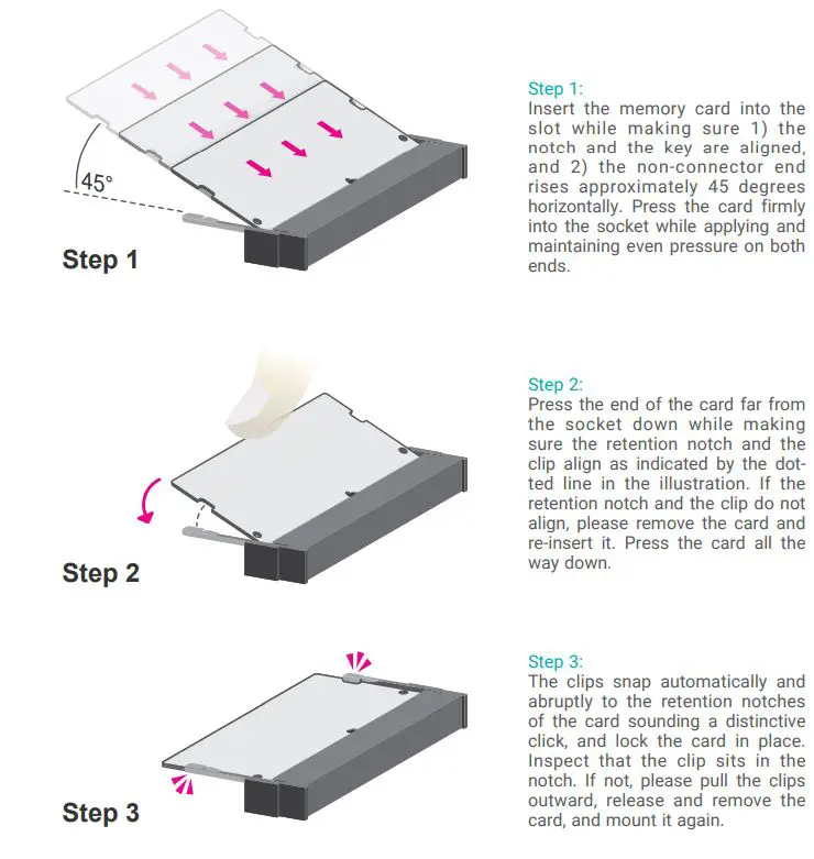 DFI AL253 4 Inch SBC Industrial Motherboard User Manual - Please follow the steps below to install the memory card into the socket