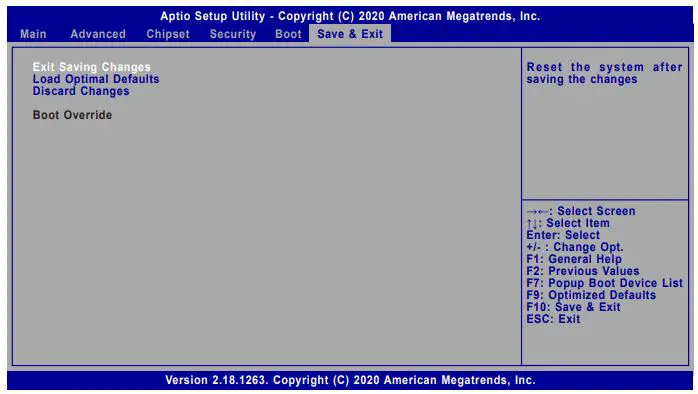 DFI AL253 4 Inch SBC Industrial Motherboard User Manual - Save & Exit
