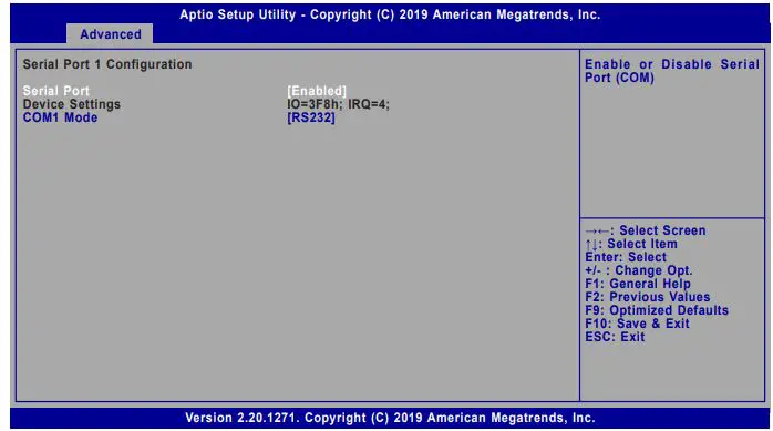 DFI AL253 4 Inch SBC Industrial Motherboard User Manual - Serial Port 1