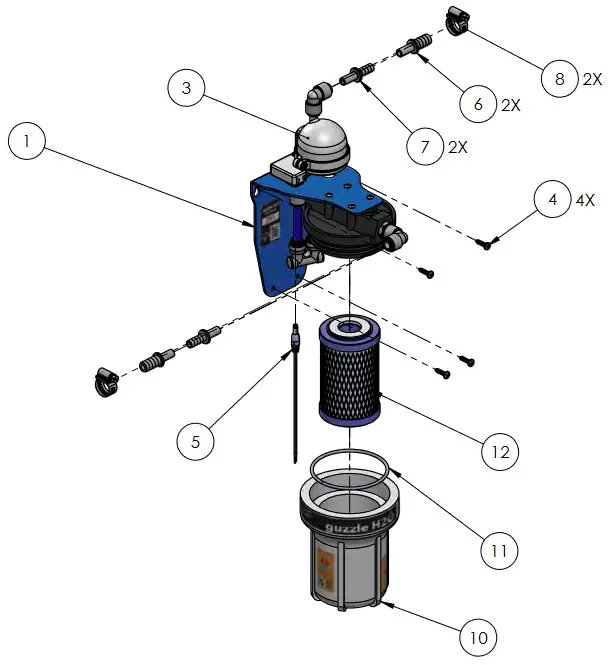 guzzle H2O STEALTH 10 Built In UV and Carbon Block Water Purification System - fig 1
