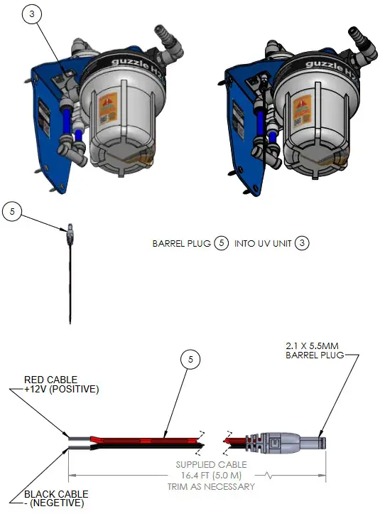 guzzle H2O STEALTH 10 Built In UV and Carbon Block Water Purification System - fig 6