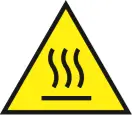 Hot Surface hazard symbol 1