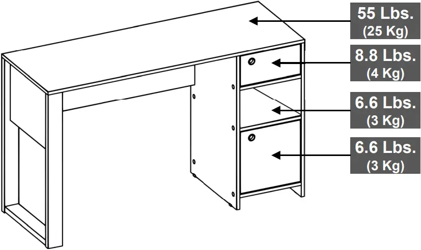 TECHNI MOBILI RTA-954D - WEIGHT LIMITS