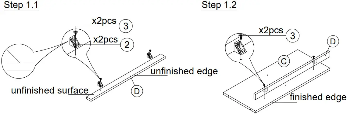 Furinno 22131 2 Tier Open Shelf Bookcase - STEP 1